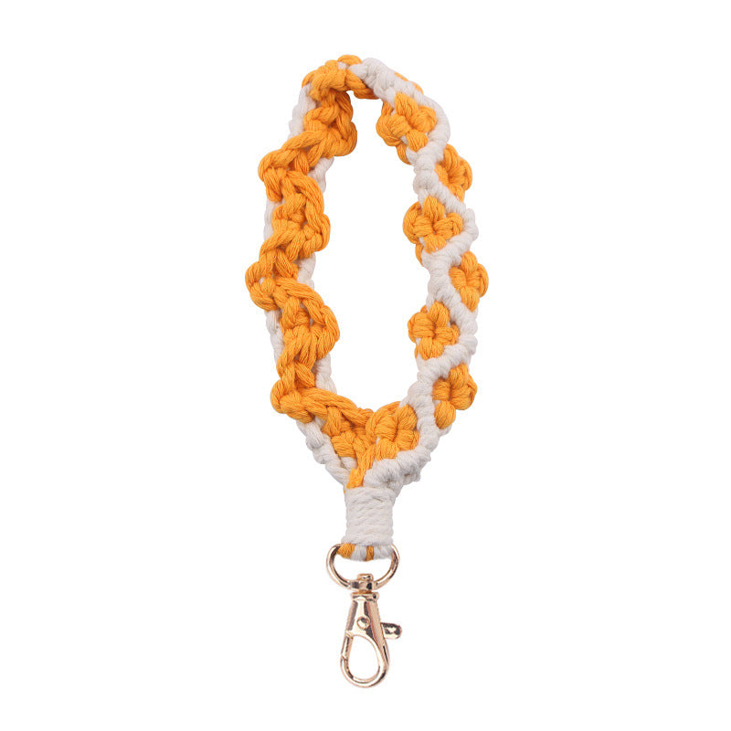 Wholesale Creative Pure Handmade Small Daisy Pattern Sneeper Keychain